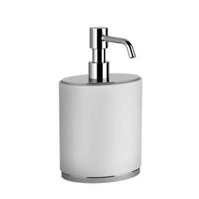 画像 OVALE-Standing soap dispenser holder white - 25339