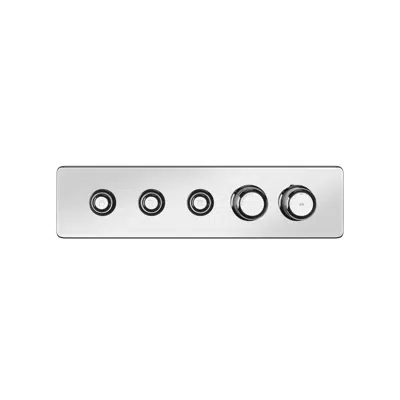 Image for 20VENTI - External part for thermostatic mixer three simultaneous functions, with push botton on/off controls. - 65224