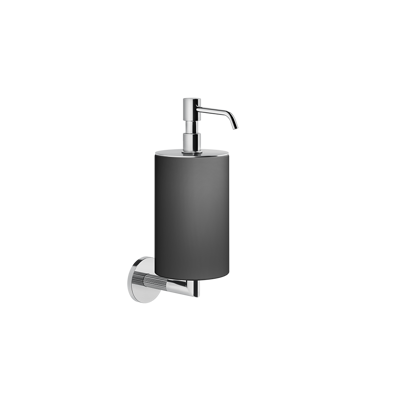 afbeelding voor INGRANAGGIO-Black wall-mounted soap dispenser holder - 63814
