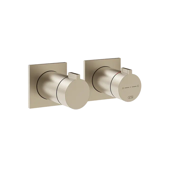 INVERSO-Partie apparente pour mitigeur thermostatique douche mural 3 sorties. - 73036