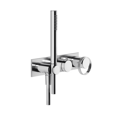 画像 ANELLO-External parts wall-mounted for shower mixer, two-way, diverter, water outlet, handshower hook - 63343