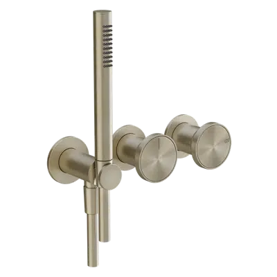 imagen para ORIGINI-Partes externas para mezclador de ducha de pared de 2 vías con desviador, toma de agua y soporte para maneral - 66036