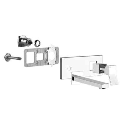 画像 RETTANGOLO K - External parts wall-mounted mixer, medium spout, without waste - 53088