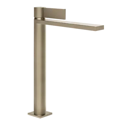 Image for INVERSO-High version basin mixer with Stop&Go waste and connecting flexibles. DIAMANTATO. - 73653