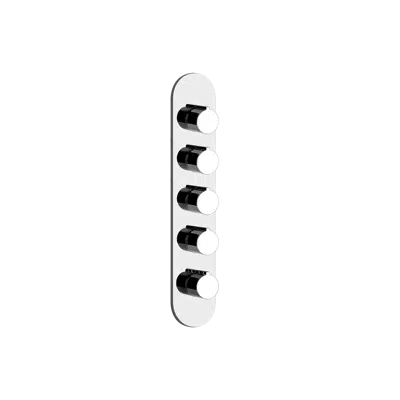 Image for OXYGENE-External parts for wall-mounted thermostatic high-capacity mixer. Vertical/horizontal setting up with FOUR SEPARATE EXITS - 43068