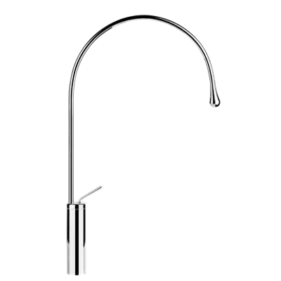 Image for GOCCIA - High basin mixer, long spout, flexible connections, without waste. Fixed spout. - 33811