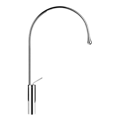 afbeelding voor GOCCIA - High basin mixer, long spout, flexible connections, without waste. Fixed spout. - 33811