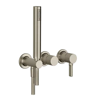 Image for 58345 INCISO-External parts wall-mounted for shower mixer, two way with diverter, water outlet, handshower hook. - 58345