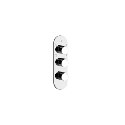 Obrázek pro OXYGENE-External parts for wall-mounted thermostatic high-capacity mixer. Vertical/horizontal setting up with FIVE SEPARATE EXITS with single selection - 43072