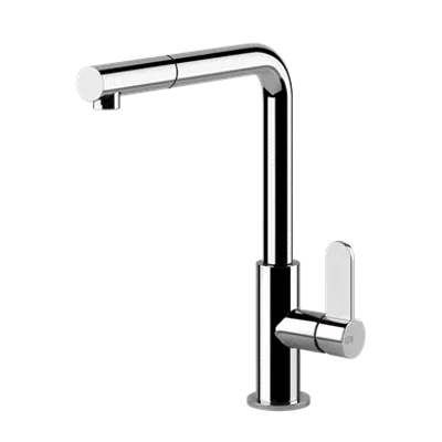 Image for HELIUM - Rotating sink mixer with pull-out extractable single jet handshower - 50103