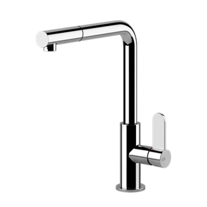 HELIUM - Rotating sink mixer with pull-out extractable single jet handshower - 50103