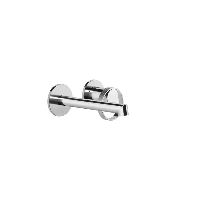ANELLO-External parts for wall-mounted basin mixer, short spout, without waste - 63381