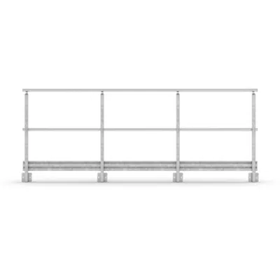 Sectional Railing with kick strip Side mounted 이미지