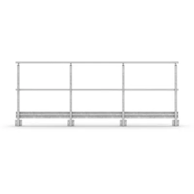 Image for Sectional Railing with kick strip Side mounted