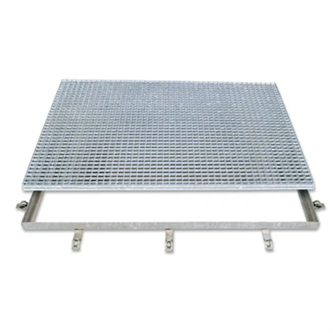 Entrance grating A22x22, L-frame, Embedded