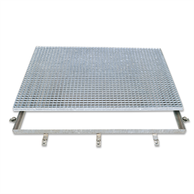 BIM objects - Free download! Entrance grating A22x22, L-frame, Embedded ...