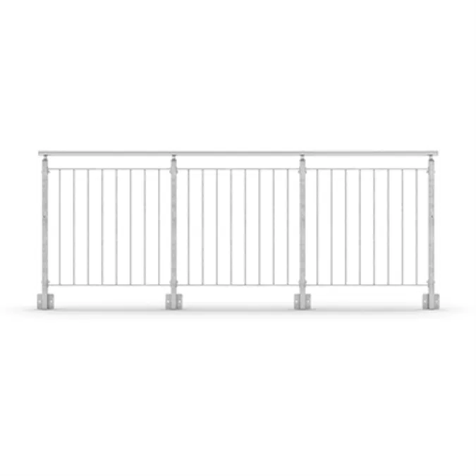 Sectional Railing Round Bar Side Mounted