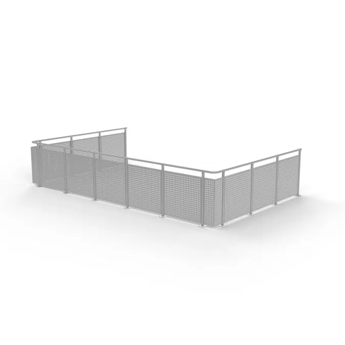 Sectional Railing Sheet Metal Top mounted