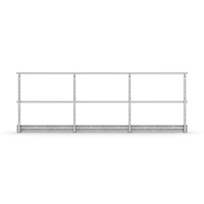 Image for Sectional Railing with kick strip Top mounted