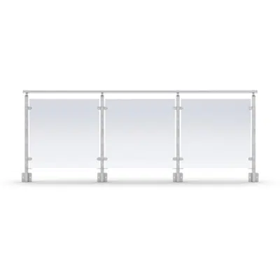 Sectional Railing Glass Side mounted