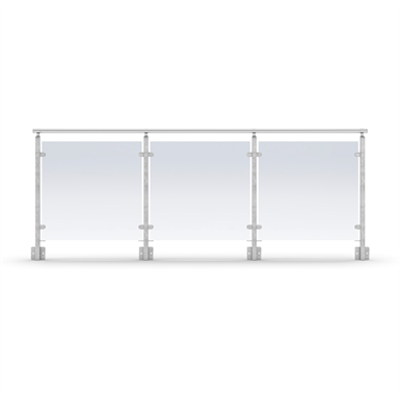 imagen para Sectional Railing Glass Side mounted