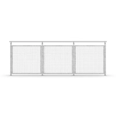 Sectional Railing Mesh Top mounted