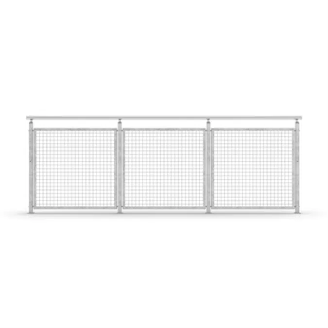 Sectional Railing Mesh Top mounted