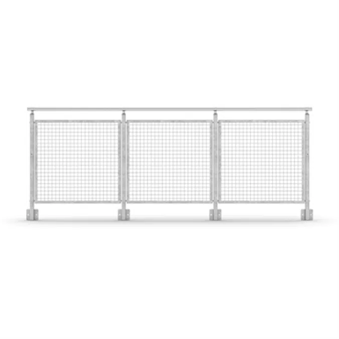 Sectional Railing Mesh Side mounted