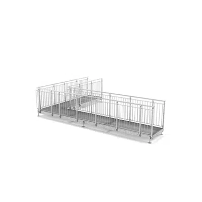 Steel walkway Flex, Railing Round Bar