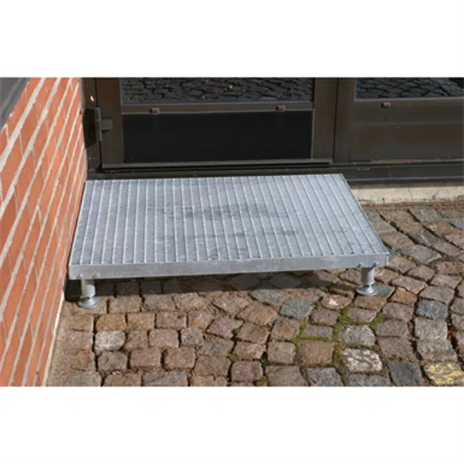 Entrance grating A33x11, Adjustable legs 135-185 mm