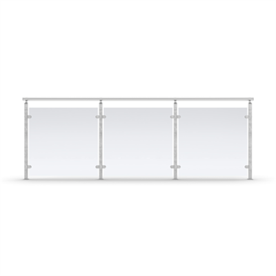 Immagine per Sectional Railing Glass Top mounted