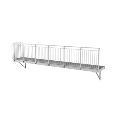 изображение для Steel walkway, Wall mounting, Railing Round Bar