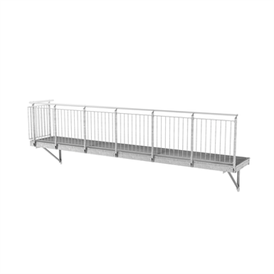 Image for Steel walkway, Wall mounting, Railing Round Bar