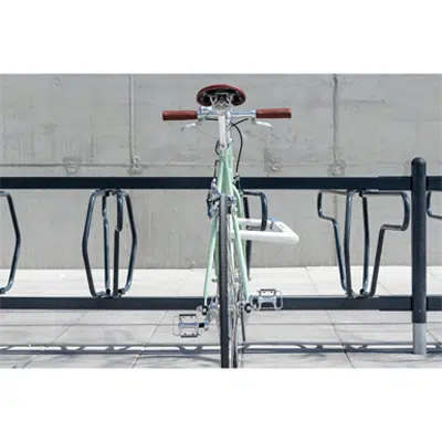 bild för DELTA Bicycle Rack left 45° single sided 2,5m CC500mm 5 bicycles