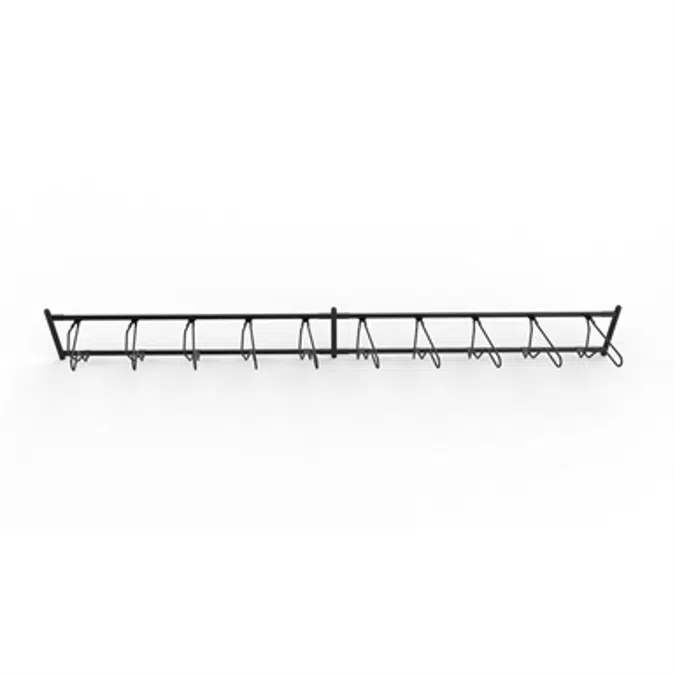 DELTA Bicycle Rack left 45° single sided 2,4m CC600mm 4 bicycles