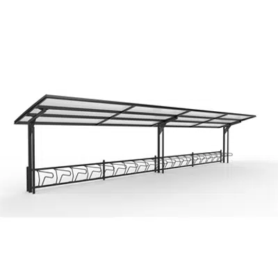 Image for KAPPA Cycle Shelter 10,5m 20 bicycles