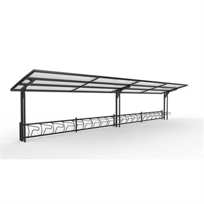 KAPPA Cycle Shelter 10,5m 20 bicycles