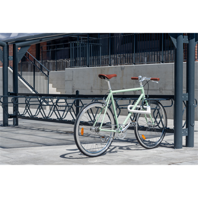 Image for DELTA Bicycle Rack left 45° single sided 3,0m CC600mm 5 bicycles