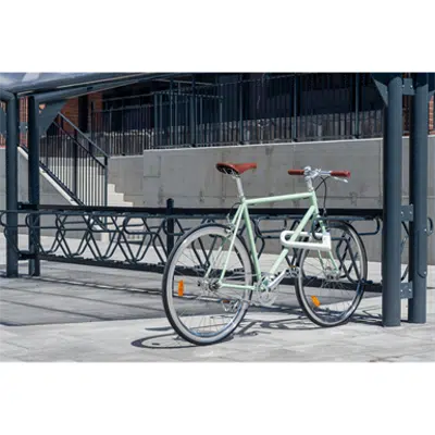 bild för DELTA Bicycle Rack left 45° single sided 3,0m CC600mm 5 bicycles