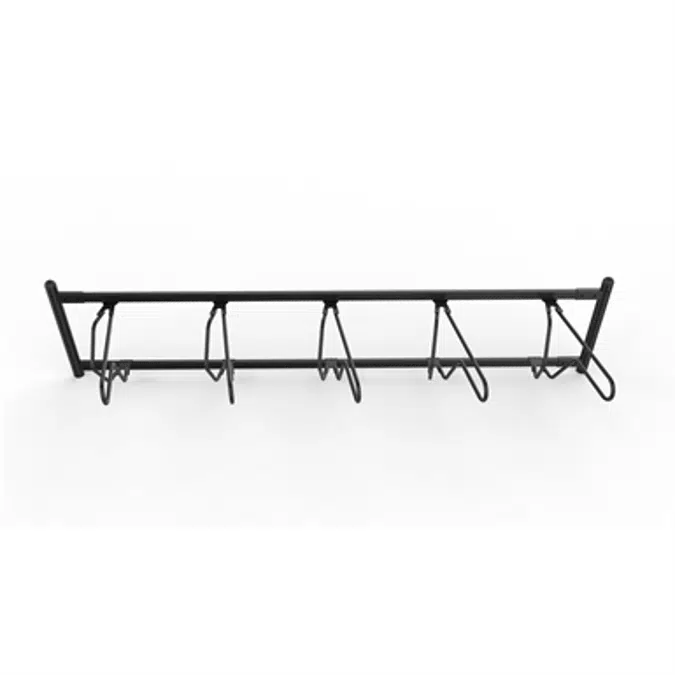 DELTA Bicycle Rack left 45° single sided 3,0m CC600mm 5 bicycles