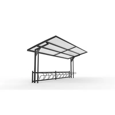 Image for KAPPA Cycle Shelter 6,0m 8 bicycles