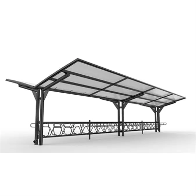 YPSILON Cycle Shelter 11,7m 32 bicycles