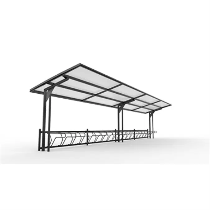 KAPPA Cycle Shelter 11,7m 16 bicycles