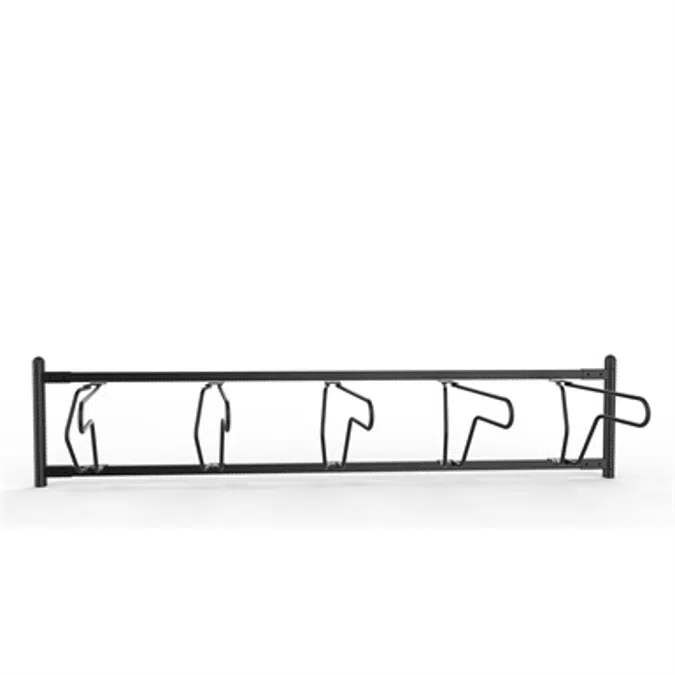 DELTA Bicycle Rack, single sided left 45°, 4 bicycles