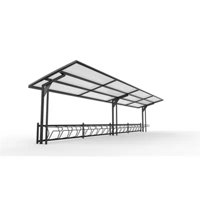 Image for KAPPA Cycle Shelter 10,1m 16 bicycles