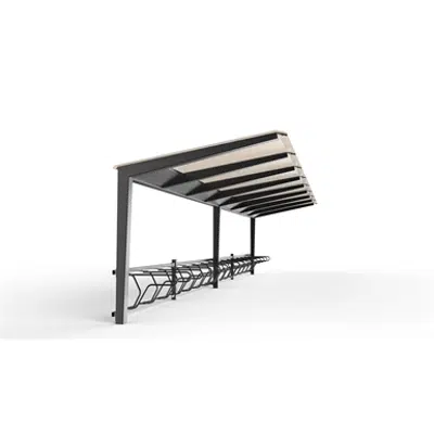 Image pour LIGHT Bicycle shelter 4m 8 bicycles