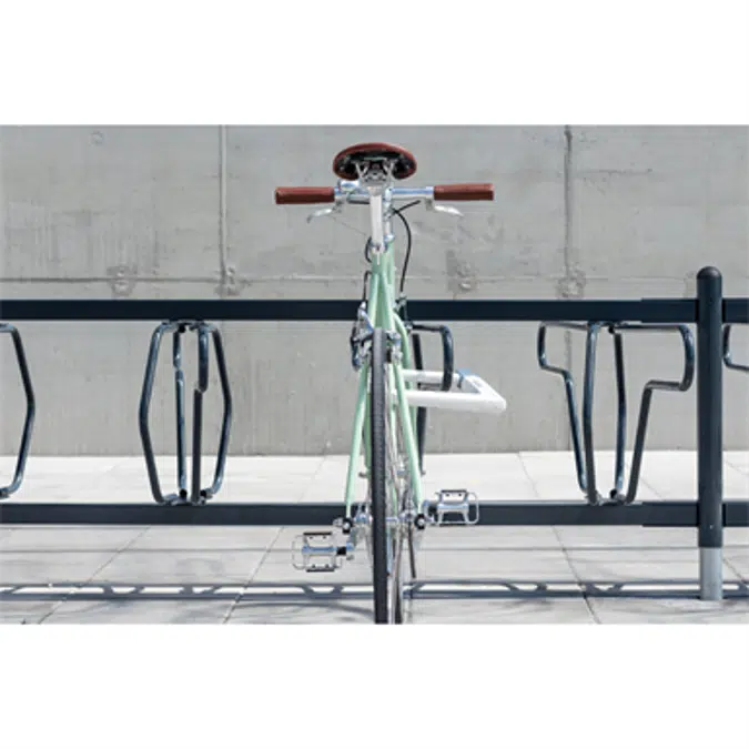 DELTA Bicycle Rack right 45° single sided 2,5m CC500mm 5 bicycles