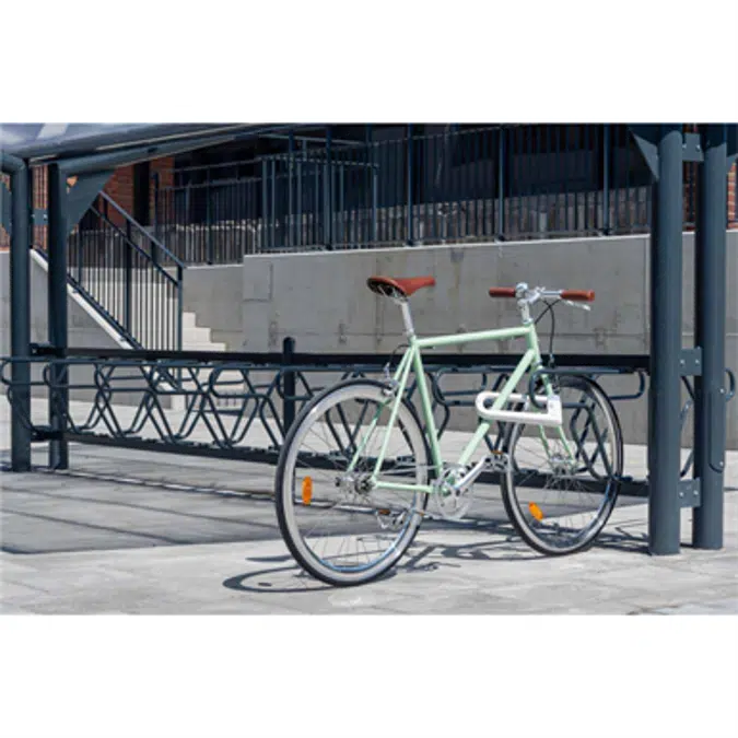 DELTA Bicycle Rack single sided 2,4m CC600mm 4 bicycles