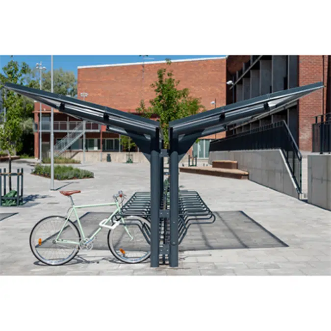 YPSILON Cycle Shelter 8,5m 32 bicycles