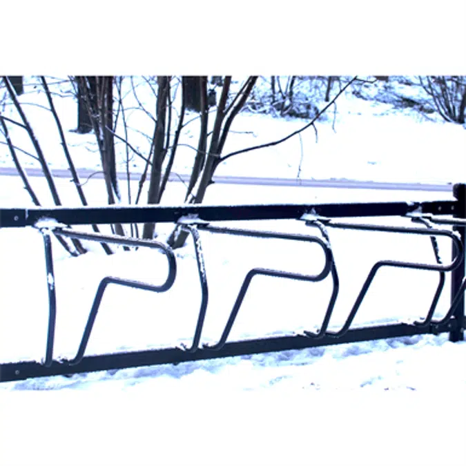 DELTA Bicycle Rack right 45° single sided 2,4m CC600mm 4 bicycles